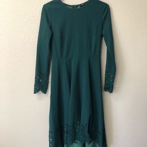 Asymmetrical dress with pattern